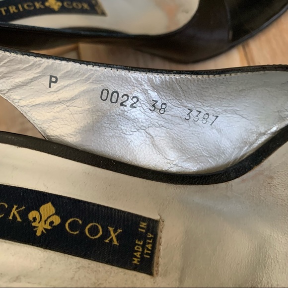 Vintage Rare 90s Patrick Cox Black Cut Out Heels Pumps Shoes size 38 - Picture 7 of 8
